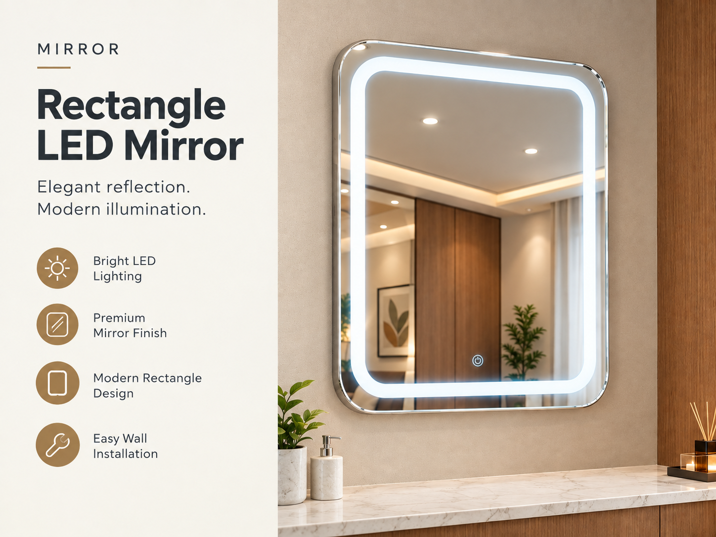 Rectangle LED Mirror
