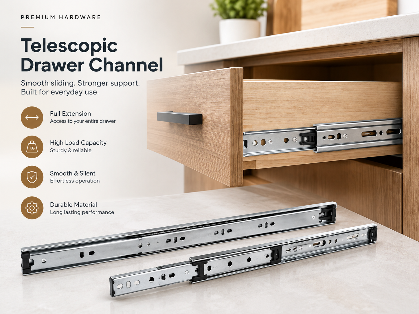 Telescopic Drawer Channel